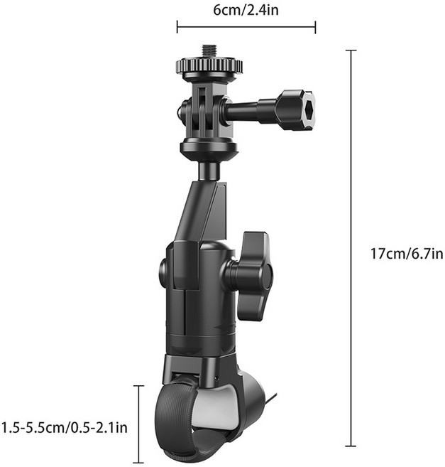 오토바이 자전거 거치대 핸들 바 미러 마운트 브래킷 Insta 360 X2 Go Pro DJI 액션 카메라 액세서리, 02 A Model, 1개