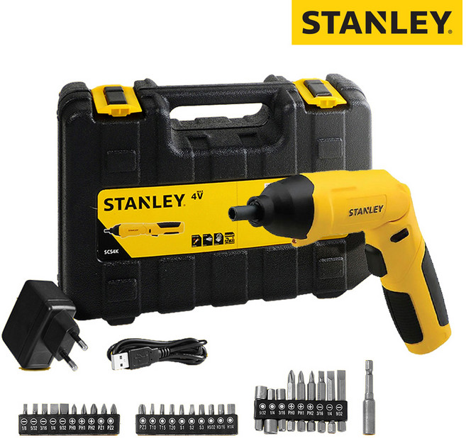 스탠리 충전 드릴 스크류드라이버 SCS4K, 1개