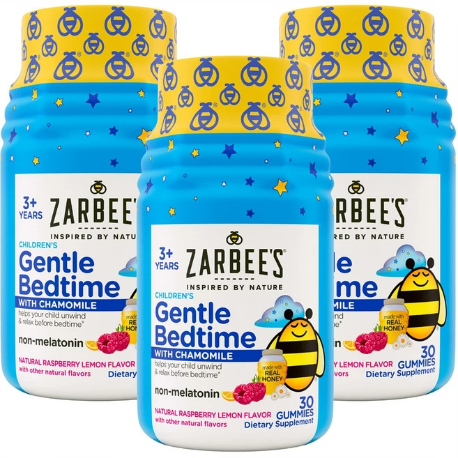 자비스 식물성 멜라토닌 무첨가 키즈 젠틀 베드타임 구미, 3개, 30정 - 쿠팡