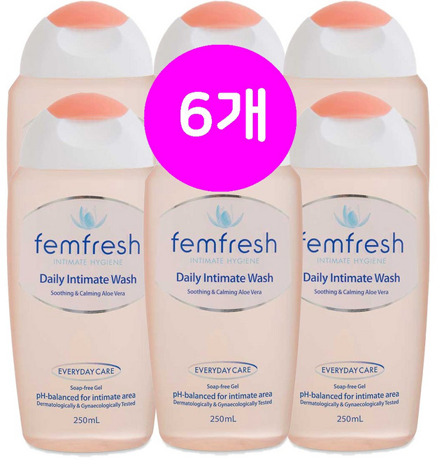 [펨프레쉬] 여성청결제 250ml-Intimate Hygiene Daily Wash 250ml, 250ml, 6개
