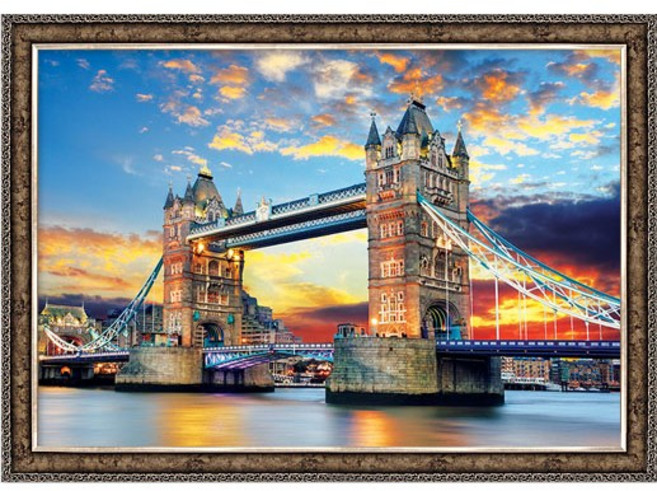 퍼즐라이프 런던 타워브릿지 풍경 알록 1000피스 직소퍼즐액자 AL3020, 1개