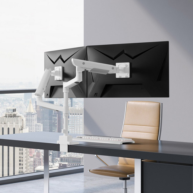 카멜마운트 MPD1PH 듀얼 초 고중량 폴타입 모던 모니터 거치대 받침대 모니터암, 1개