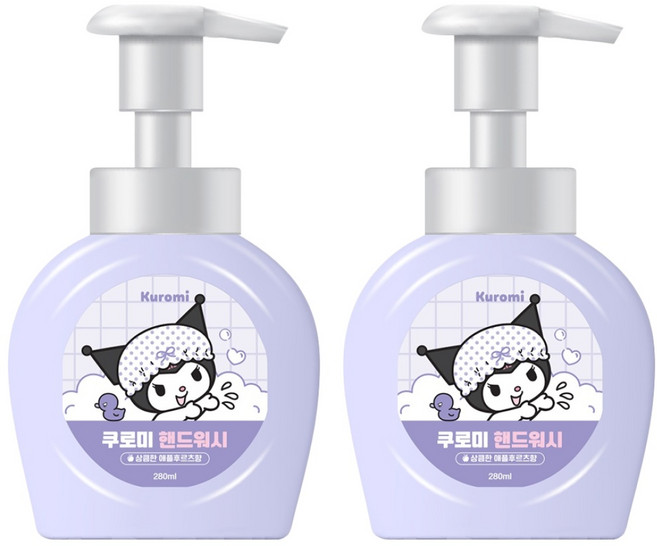 아텍스 쿠로미 핸드워시 애플후르츠향, 280ml, 2개