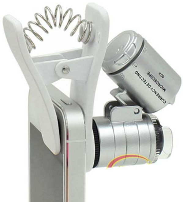 쿠몽 미니 스마트폰현미경 휴대용 60배율, 1개