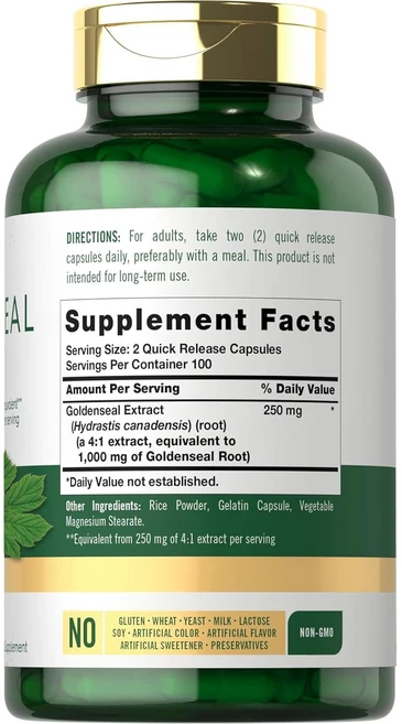 Carlyle 고함량 골든실 뿌리 1000mg 전통 허브 루틴 200정, 1개, 1회분 - 쿠팡