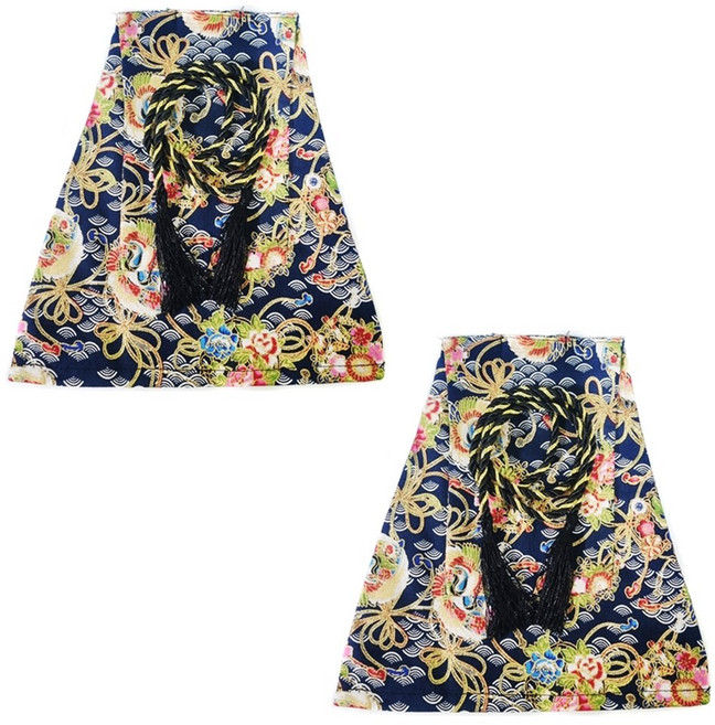 발통마켓 자동차 사무라이 야쿠자 튜닝 기어 커버, 2개, 학(블루)