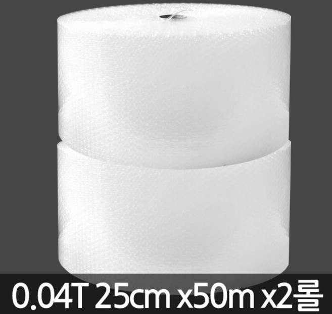 세이프온 에어캡 뽁뽁이 0.04T(25cm 50m 2롤) 포장용 완충재 대전 공장, 1개