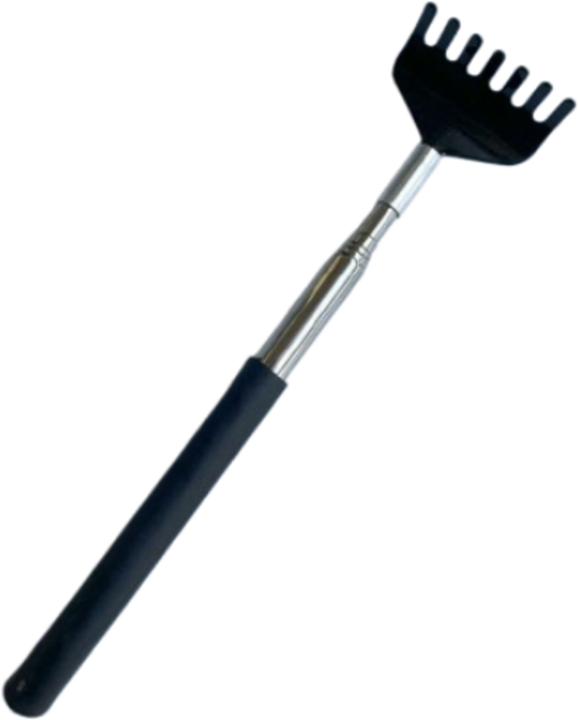 不鏽鋼伸縮不求人 抓癢按摩器, 黑色 五段伸縮不求人, 1個