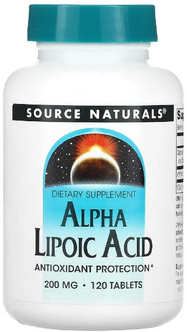 소스내추럴스 알파리포산 200mg 120정, 1개 - 쿠팡
