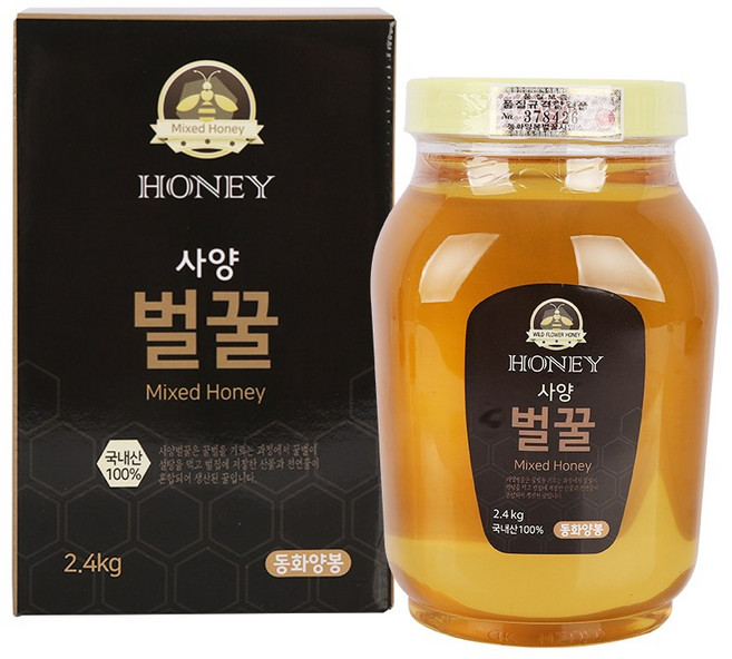 동화양봉 사양벌꿀 국내산, 2.4kg, 2개