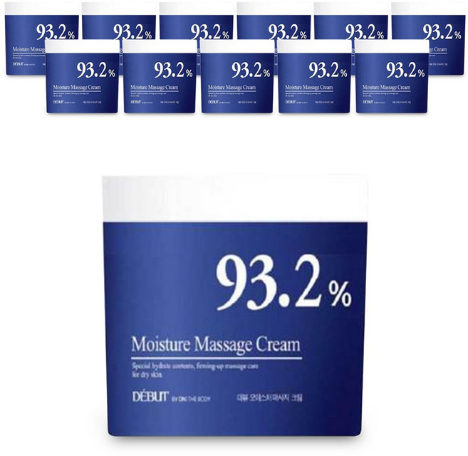 데뷰 93.2% 모이스처 마사지 크림, 500ml, 12개