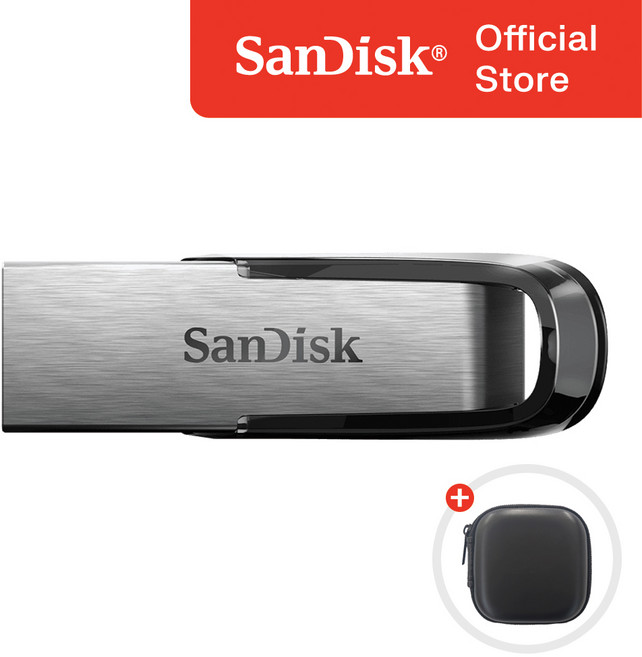샌디스크 울트라 플레어 CZ73 USB 3.0 메모리 + 보관 케이스 패키지, 32GB