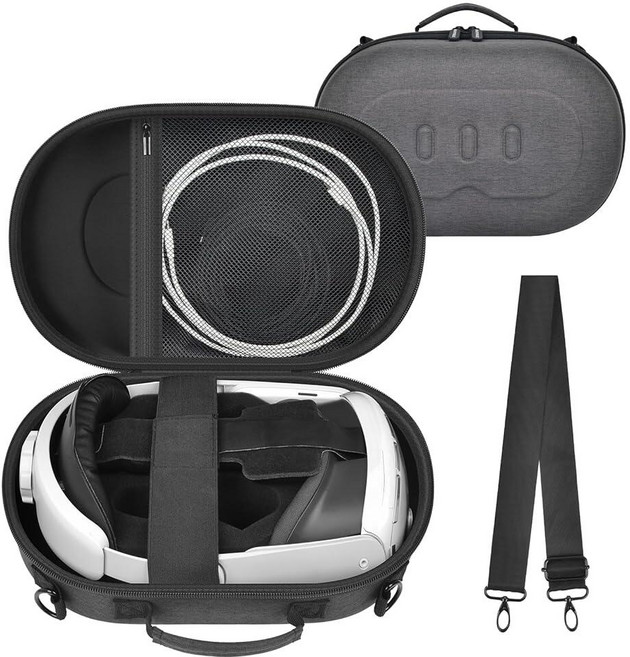 VR Headset Case Compatible with Meta Quest 3S 128GB/ for 3 512GB Virtual Reality Elite Strap Stora, VR Headset Case Compatible wit
