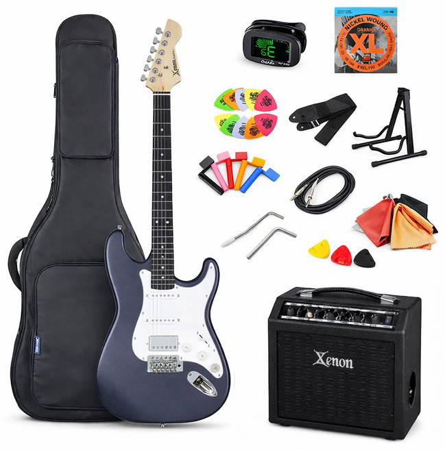 제논 GP-3 일렉기타 입문용 앰프패키지, 1세트, CH(차콜 그레이), 일렉기타 GP-3 + 앰프 SX-15G(블랙)