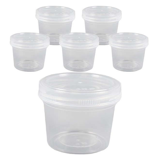 UH홈데코 다회용 스크류 밀폐용기, 6개, 1호 300ml