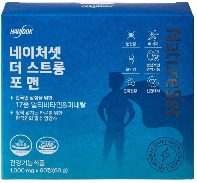 네이처셋 더 스트롱 포 맨 멀티비타민 & 미네랄 60g, 60정, 2개 - 쿠팡