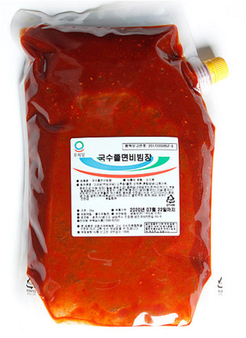 국수 쫄면 비빔장 2kg 양념 비빔 면 소스 냉면 골뱅이, 1개