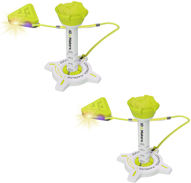 LED골프티 분실방지 티높이조절 컨트롤 카르마 골프티꽂이, 옐로우, 1개