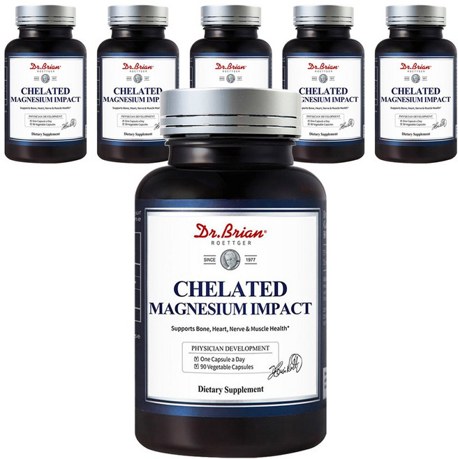 닥터브라이언 킬레이트 마그네슘 임팩트 베지터블 캡슐, 6개, 90정
