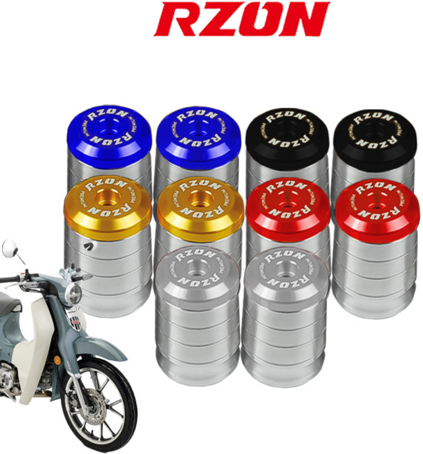 혼다 C125 프리미엄 핸들발란스 고중량 알존 볼트형 앙카형 공돌, 핸들발란스 + 앙카형, 레드, 추가안함, 1개