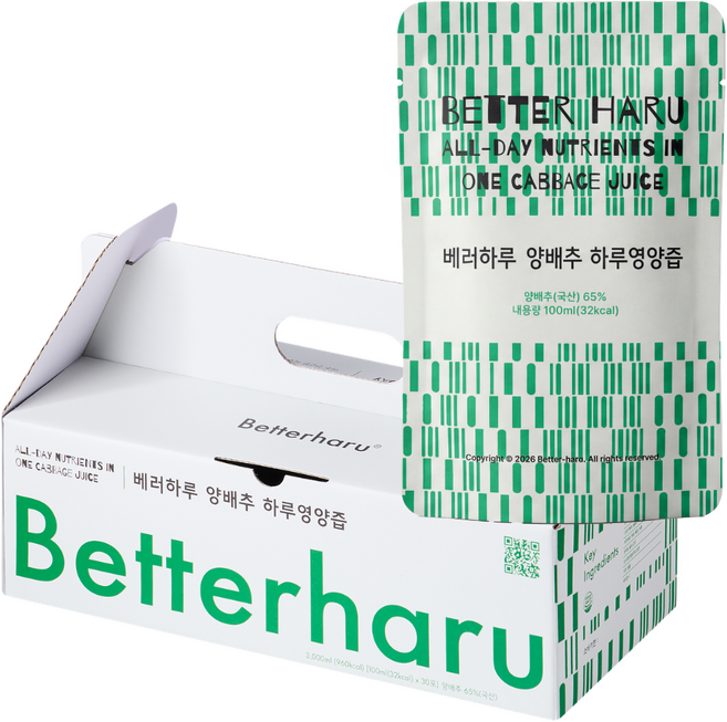 베러하루 CBA 황금배합 양배추즙 브로콜리새싹 사과, 1개, 3L