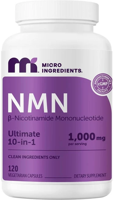 Micro Ingredients 마이크로 인그리디언츠 NMN 컴플렉스 1000mg 120캡슐 10종배합 1개, 120정 - 쿠팡