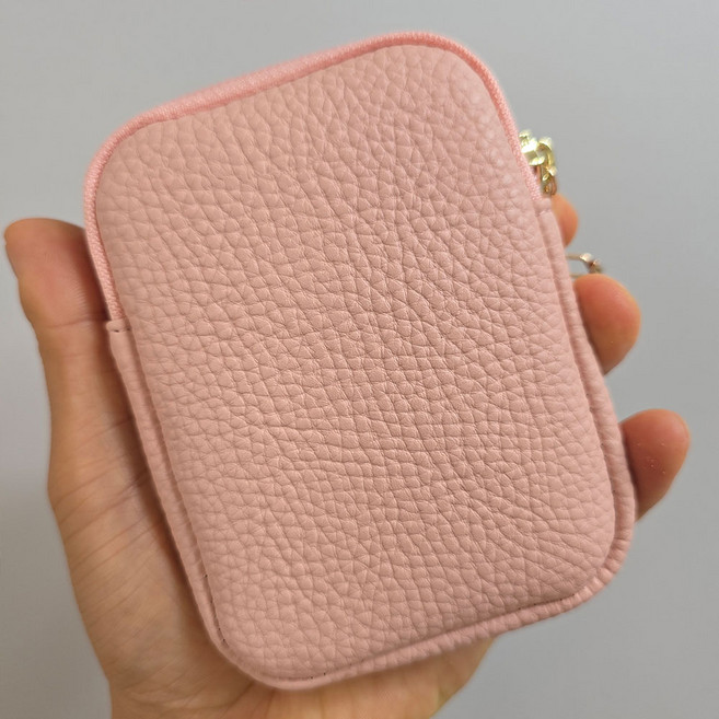 오플 가죽 무지 사각 지퍼 담배케이스 미니파우치 MPU