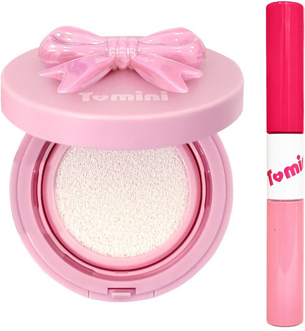 듀얼 쥬시 립글로스 메이크업세트, 연핑크선쿠션+립글로스, 1개