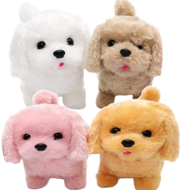 파피앙 움직이는 강아지 작동인형 + 건전지 복덩이강아지인형, 복덩이펫-핑크, 1개