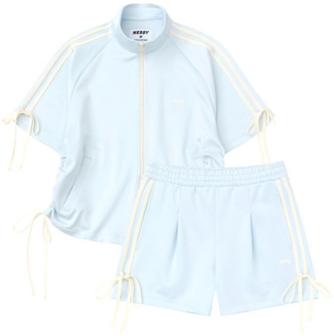 널디 NDY 리본 반팔 트랙 세트 스카이블루 PNEU26TR0414SET 386069