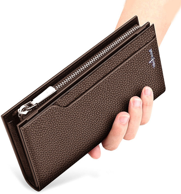 (WilliamCambell) 윌리엄캠벨 소가죽 남성장지갑 클러치 핸드폰 명함 카드 지갑 W2107