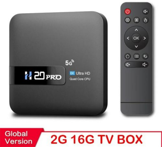 셋톱박스 HONGTOP H20PRO 스마트 TV 박스 와이파이 6 안드로이드 10 6K 4K 3D 미디어 플레이어 2.4G 및 5G 초고속 1080P 셋톱, 1) 미국 플러그 - 2GB 16GB, 1개