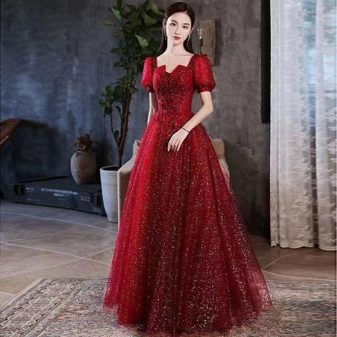 晚禮服女2025新款小衆高級感宴會主持人生日演出高端畢業禮服裙夏 副廠商品