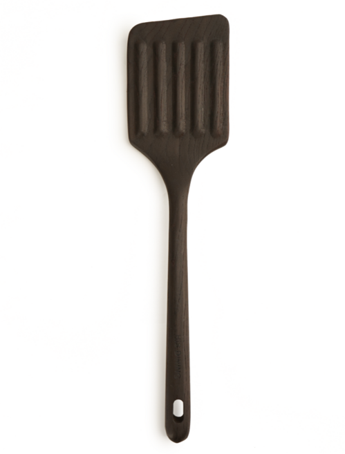 HISDINING 탄화(고온열처리) 느티나무 조리도구, 1개, 탄화느티, 옵션1. 엠보싱 뒤집개 (31 x 7.6 cm)