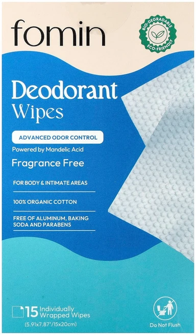 포민 무향 데오도란트 물티슈 개별 포장 15매 FMM-44275 - 쿠팡