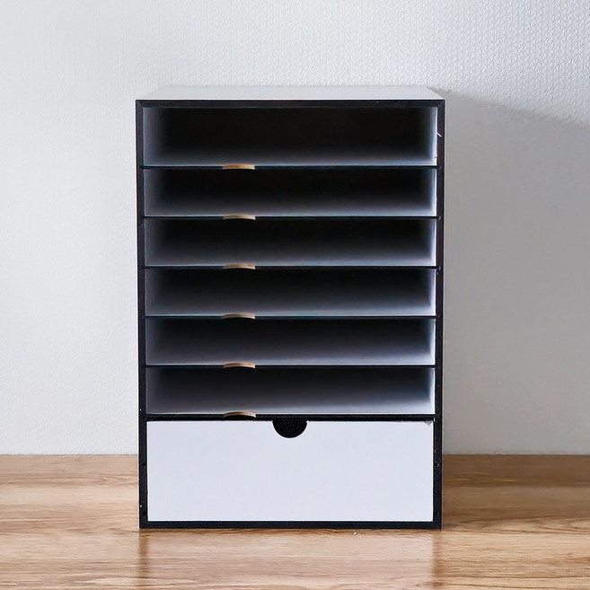 모든공방 MDF 서랍형 6단 서류함 문서정리함