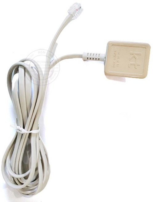 KT용 L코드 전화 선 (2M 아이보리) 전화 케이블 연결, 1개