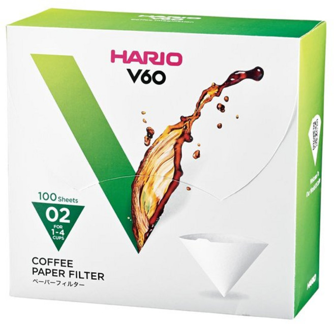 Hario V60 세라믹 커피 드리퍼 사이즈 02 화이트 & V60 종이 커피 필터 100