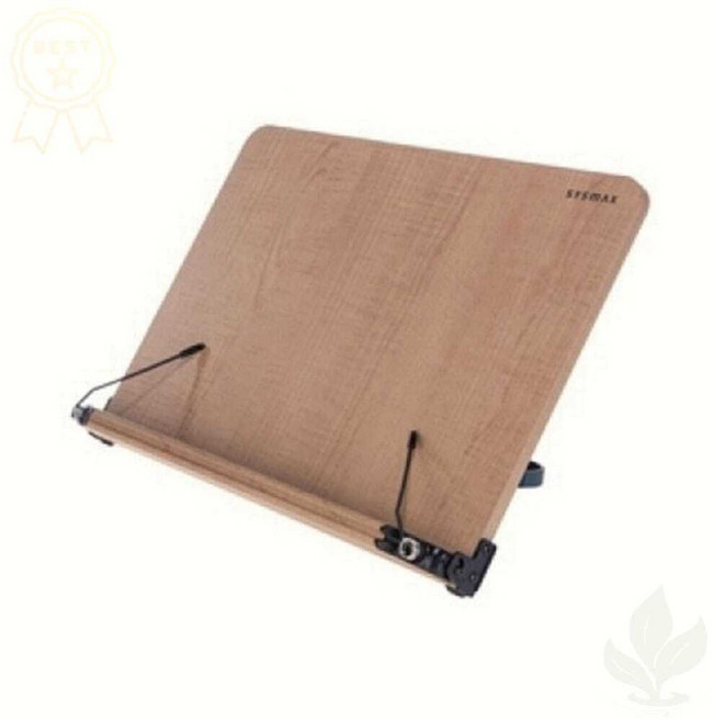 시스맥스 나무 독서대 대형 L 407x280x42mm DG 1개입 원목 북스탠드 각도조절
