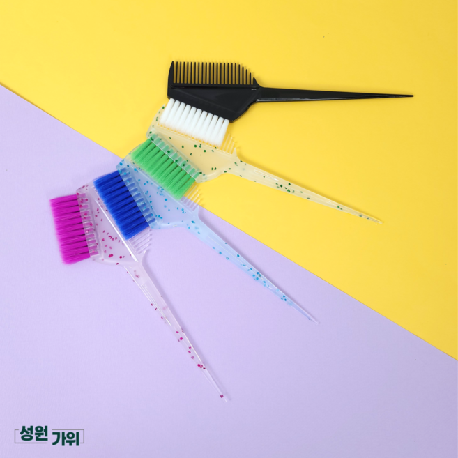성원 염색빗 사용이 편한 염색솔 염색붓 미용실, 그린, 1개