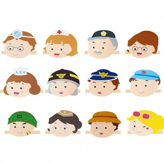 청양토이 역할놀이 직업머리띠 12종 어린이집 유치원 초등학교 역할놀이 학예회 졸업 발표회 역할극, 농부, 1개