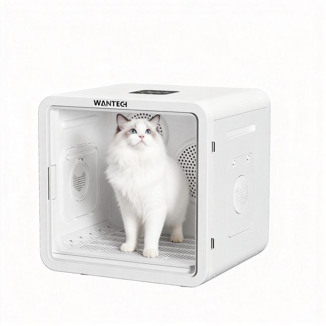 WANTEG 二代寵物烘乾機 85L, 白色, 1個, 雙風烘幹箱WTSFJHGX