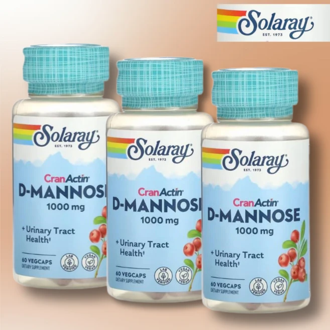 솔라레이 크랜액틴 함유 D - 마노스 식물성 캡슐, 3개, 60정 - 쿠팡