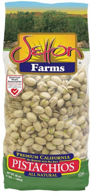 Setton Farms 피스타치오 세튼 팜스 프리미엄 해염과 함께 건조 로스트 3파운드 백 48온스, 바다 소금으로 드라이 로스팅_3 Pound (Pack
