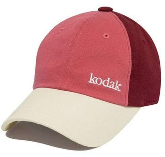 국내백화점 코닥 키즈 모자 공식컬러 콤비 볼캡 PINK 썬캡 (BK파우치증정)