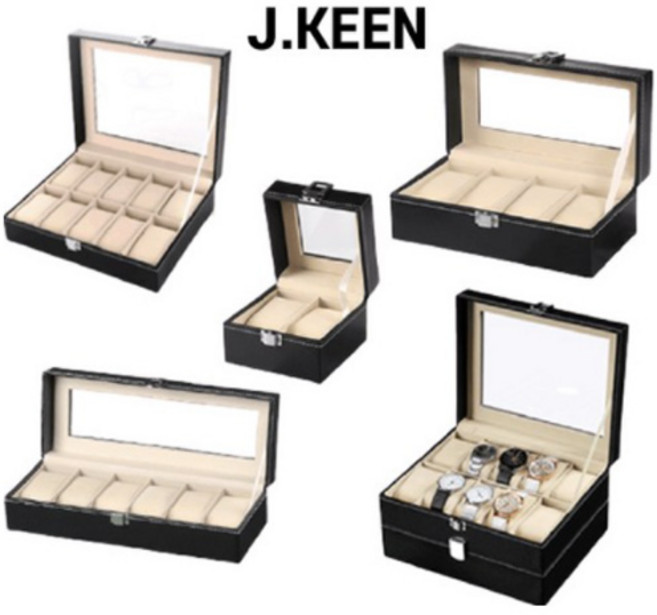 제이킨 시계 상자 거치대 케이스 3구 6구 10구 12구 2단 시계보관함
