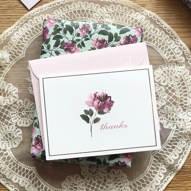 [물가] 블로썸 미니카드+봉투 세트 축하카드 감사카드 미니카드세트, 10개, 축하카드_땡스