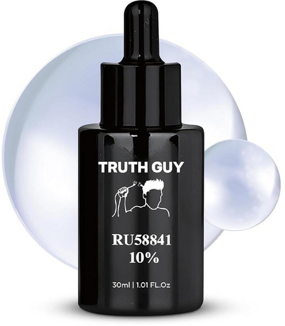Truth Guy RU58841 남성용 10% 헤어 세럼 - 최대 강도의 강력한 DHT 차단제 남성 패턴의 얇아지고 줄어드는 헤어라인을 목표로 풍성하고 건강하며 강한 모발 촉진, 탈모 방지
