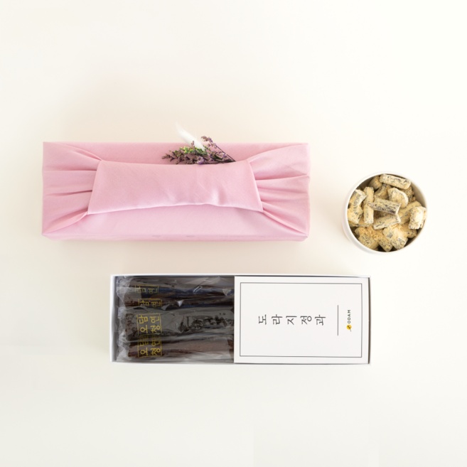 도라지정과 한과 선물세트(고급보자기포함) 오담정과 상견례 답례품 부모님선물, 300g, 1박스