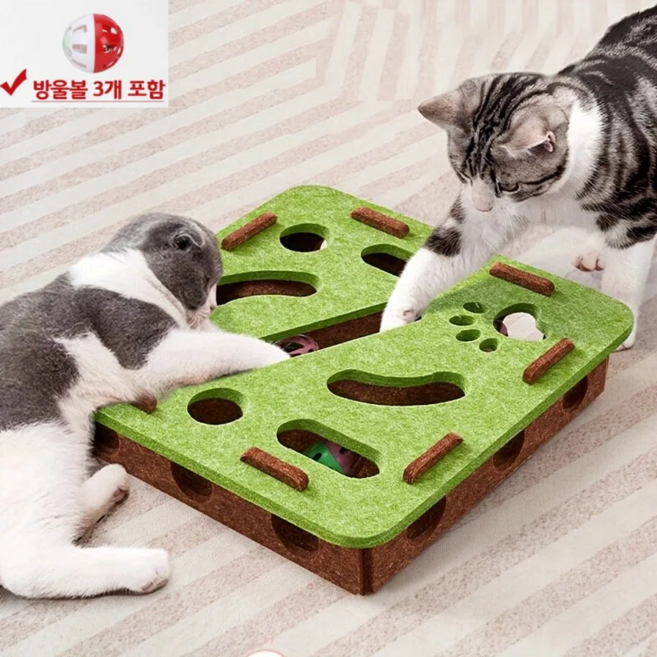 라온샵 고양이 놀이 장난감, 그린, 1개